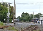 A nice size crowd of passengers waiting for NJT Train # 4724 at Bay Head Station